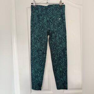 Gymshark Adapt Animal Seamless Teal Patterned Leggings